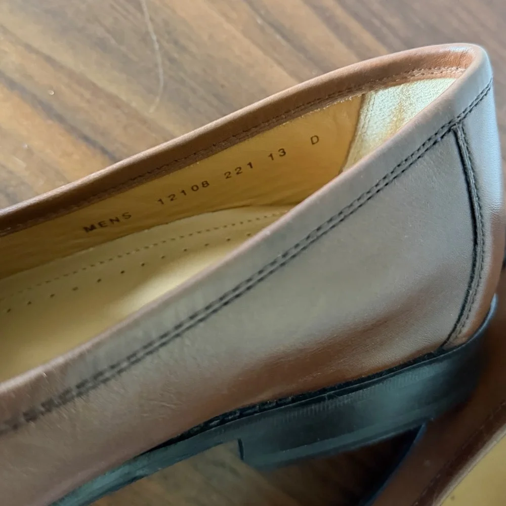 Florsheim Brown Leather Tassel Loafers Moc Toe Dress Shoes Men's Size 13D